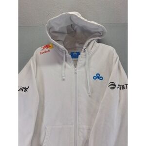 Cloud 9 Full Zip Hoodie, Att, Red Bull, Jag, Fury Logo, White, Size L